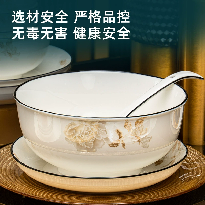 Набор блюд и тарелок для домашнего использования 2025 Jingdezhen керамика новый китайский стиль домашнее украшение керамическая миска и набор палочек сервировка столовых приборов тарелка