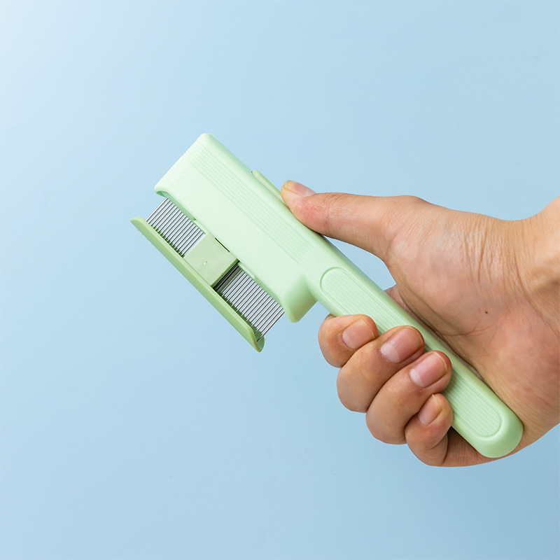 Nuevo peine para mascotas, perro, gato, nudo abierto, peine de pelo flotante, peine autolimpiante para mascotas, peine de fila, peine de pelo largo al por mayor