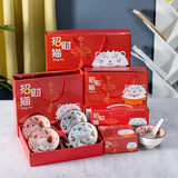 Посуда, комплект, керамическая подарочная коробка для домашнего использования, стиль бохо, ручная роспись, подарок на день рождения