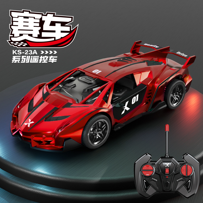 6-12 años de edad, niño de carreras de control remoto, juguete eléctrico, luz recargable, modelo de coche deportivo a la deriva rc