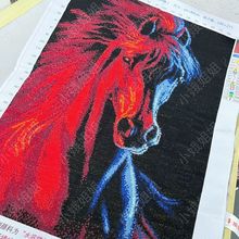 冰与火十字绣成品不带框纯手工已绣好的2025新款客厅高端马到成功