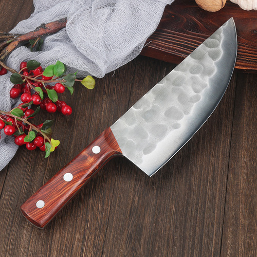 Hand-forged pork knife, meat cleaver, butchery meat joint factory dividing knife, stainless steel meat cleaver, sharp meat cleaver