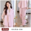 Fuchsia classic suit jacket, trousers