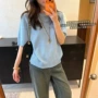 亲肤透气纸纱圆领短袖t