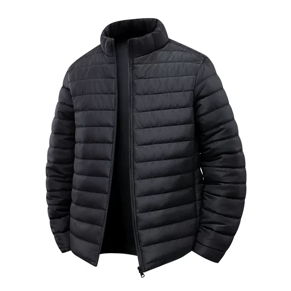 Cross-Border Foreign Trade Winter Men's Cotton Jacket Casual Lightweight Men's Coat Stand Collar Amazon Ribbed Jacket Versatile Men's Wear