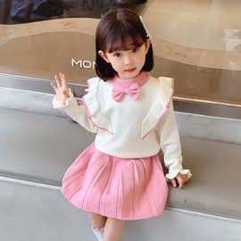 女童毛衣套装洋气两件套时髦针织衫公主裙儿童2022宝宝冬装潮S103