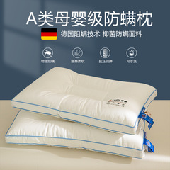 低枕防螨整头枕头芯护颈椎助睡眠单个装宿舍低枕芯一对家用单人男