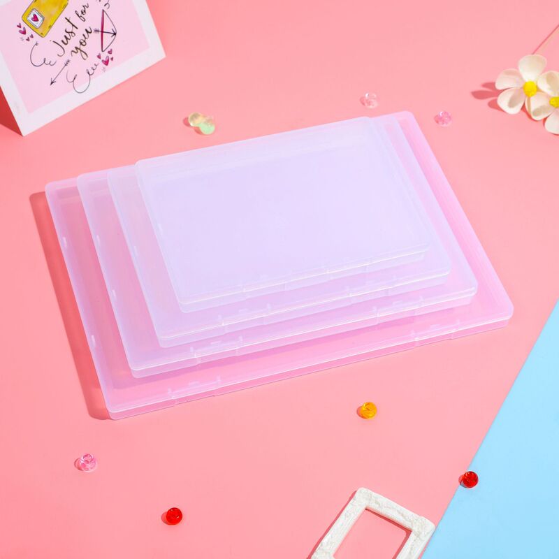 長方形の透明なつや消しのアクセサリの部品の収納箱のプラスチックの平たい箱の文房具の包装箱の空の箱のアマゾン|undefined