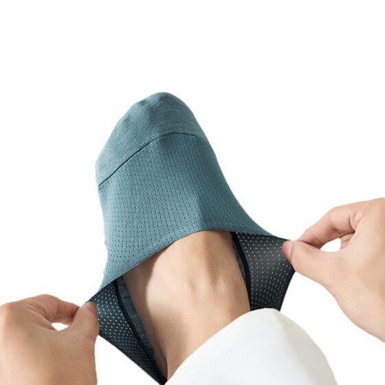 Boat Socks Pure Cotton Men's Summer Thin Breathable Non-Slip Invisible Men's Socks Antibacterial Sweat-Absorbent and Deodorant Socks Summer