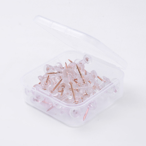 Amazon's best-selling transparent rose gold I-shaped nail, transparent map nail, fixed pin, push pin, cross-border shipping