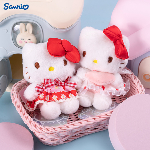 Official Sanrio Mochi Hello Kitty Small Plush Hook and Keychain, Lulumi Figure, Gift Pack for Wholesale