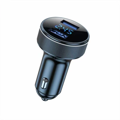 With line car charger digital display car charger 100w display super fast charge one-to-three data line car phone charger (Mobil şarj cihazları) - thread-digital-display-dual-usb-31a