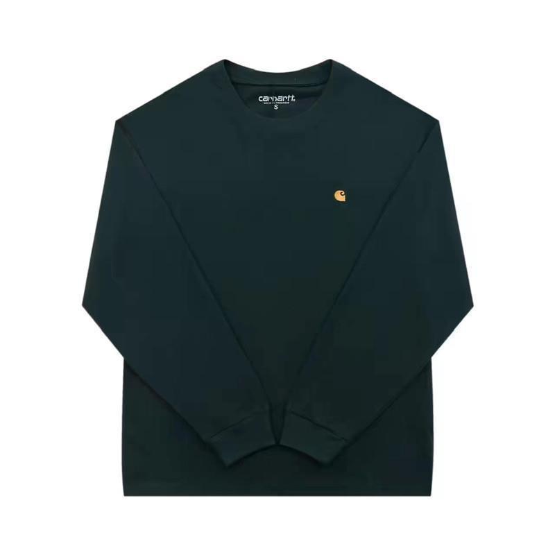 カーハット トレンド 新しい正しいバージョン CARHATT 日本のクラシック ゴールデン胸小ロゴ メンズ レディース ラウンド