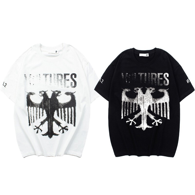 New Kanye YEEZY X Gosha Joint Vultures2 Merch Peripheral Vulture Double-headed Eagle Short-sleeved