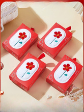 建党节建军节礼物实用小红花珊瑚绒擦手巾礼盒小众活动伴手礼毛巾