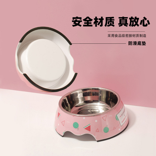 Stainless steel dog bowl food bowl melamine A5 material cat bowl wholesale pet bowl feeding food and water cat supplies dog bowl