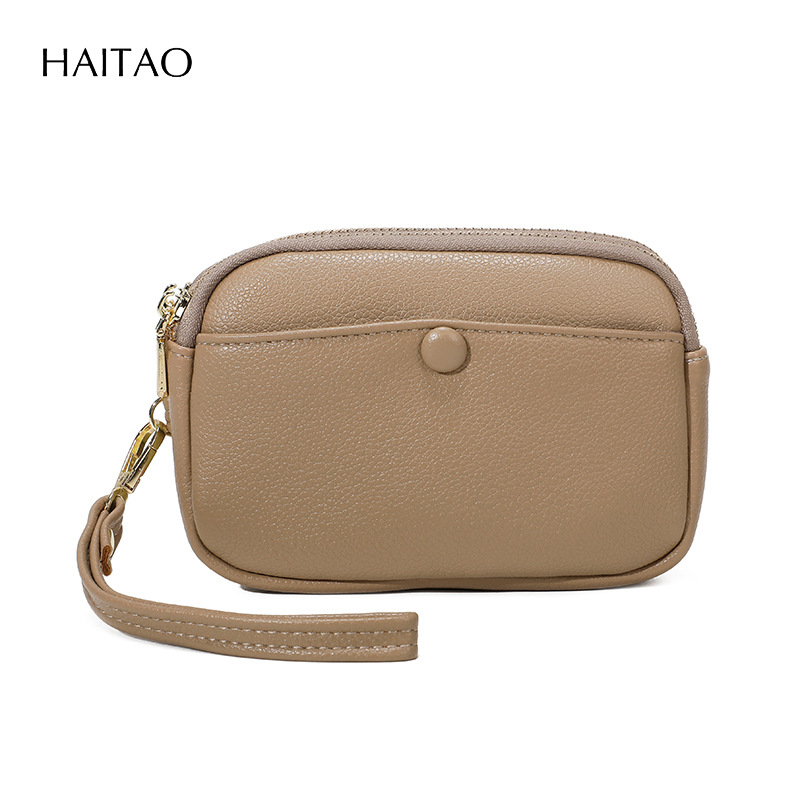 Nuevo monedero con correa de muñeca, bolsa de almacenamiento de monedas de múltiples tarjetas, monedero simple con llavero de gran capacidad