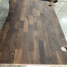 生产FSC黑胡桃桌面板 橡胶木上油小桌板无蓝边 无结巴可组装打孔