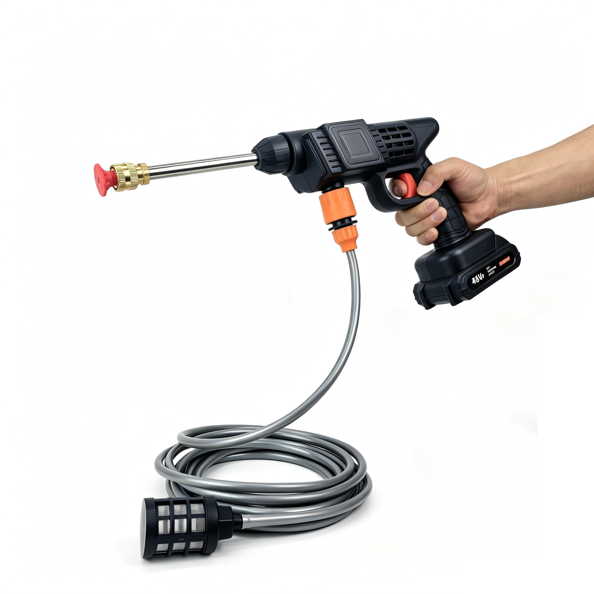 Cross-Border Wireless Lithium Battery High-Pressure Water Gun for Home Use, Portable Car Washing Machine with Supercharged Lithium Battery for Car and Floor Cleaning with Super Strong Pressure