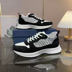 European Station Spring and Autumn Trendy Alphabet Home Low-top Casual Men's Shoes Old Flower Embroidered Thick Bottom Lace-up Fashion sneaker