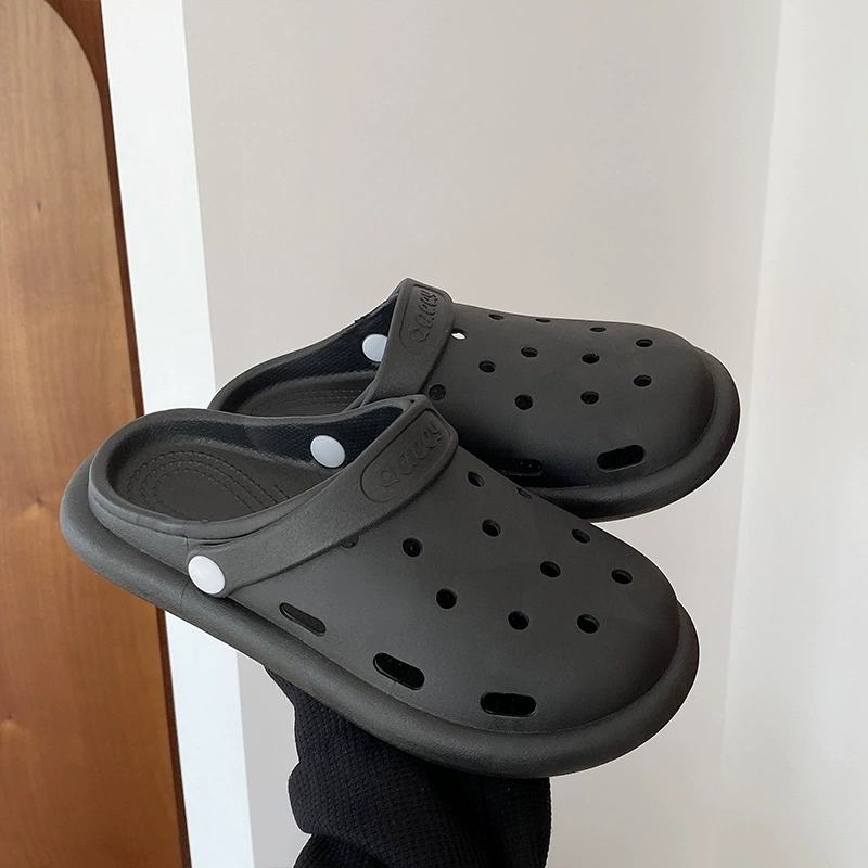 Летняя верхняя одежда для женщин Dly Croc Shoes, новые с толстой подошвой пляжные нескользящие милые баотоу тапочки