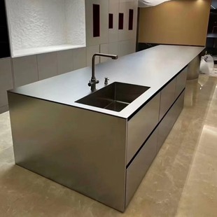 304 Stainless Steel Countertop Household Kitchen Solid Countertop Restaurant Hotel Kitchen Countertop Thickness 5Mm-10Mm