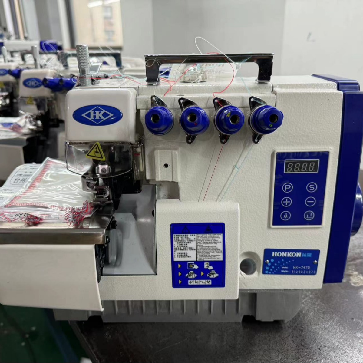 杭啸747D一体单直驱包缝机拷边机服装包边机厂家直销