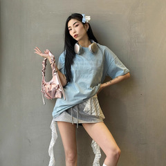 在庫あり マジラレターTシャツ mm*6 半袖 深セン南友高バージョン ゆったりカジュアル 男女カップル 立体