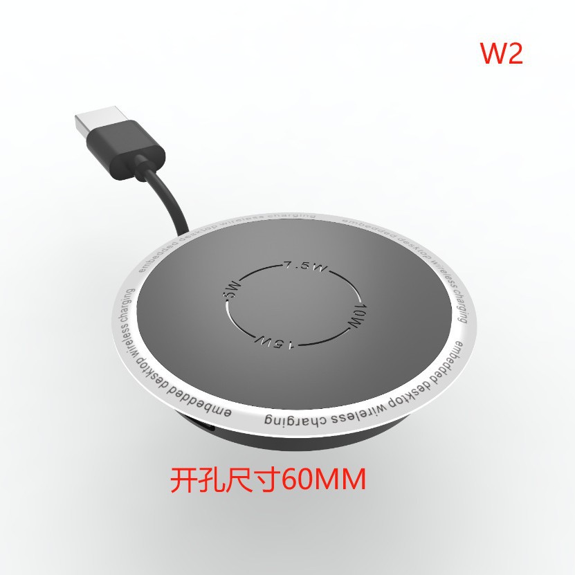 Embedded diverse design furniture, fast wireless charger, material, 15W