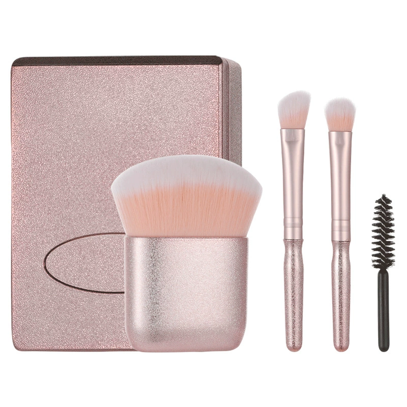 Handheld brush, soft mirror for beginners, loose powder, (Physicals)