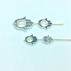 Fatima Handprint Eye Demon Eye Palm Alloy Jewelry Accessory Hole Beads Cross-border Exclusive