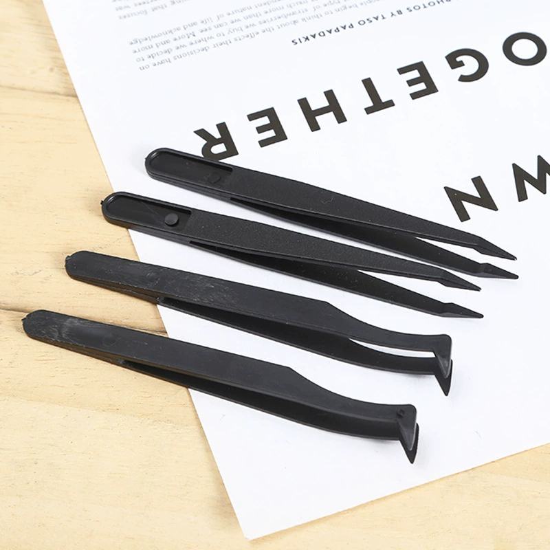 Антистатический пинцет Производитель Черный антистатический пинцет Антистатический пластиковый пинцет ABS пинцет DIY инструмент