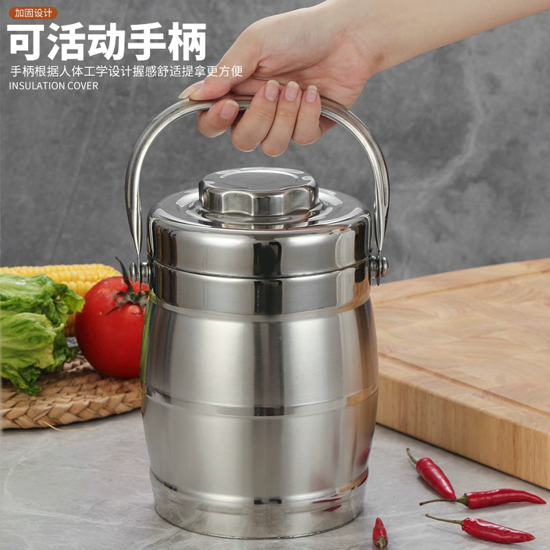 Vacuum thermos stainless steel, capacious lunch box for elementary school students, direct factory sales