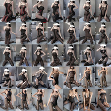 情趣内衣丝袜连体衣手撕诱惑透明挑逗套装激情透视制服性感女