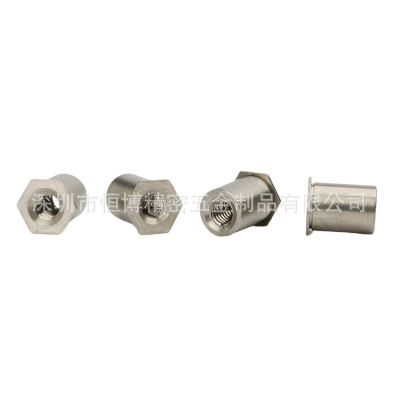 TSOS-M25-400/600/800/1000压铆螺柱TSOS-M2.5六角压薄板螺母柱