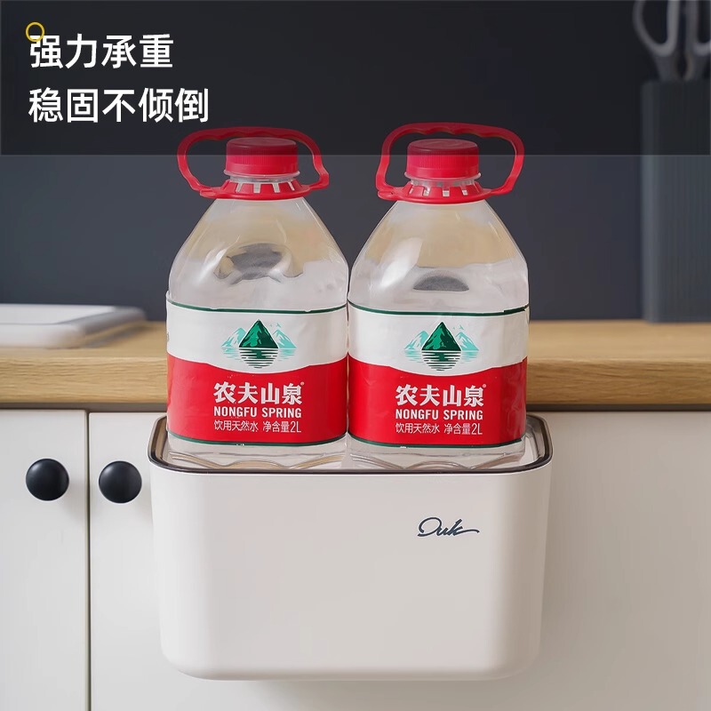 台所のゴミ箱の壁掛け式家庭用の腰をかがめない食器棚の扉の台所の余分な収納桶のシンプルなアイデアの吊り式の紙かご|undefined