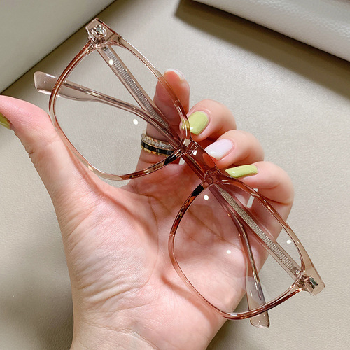 New Korean version of anti-blue light glasses, fashionable plate insert glasses frame, women's high-end myopia glasses frame, men's wholesale