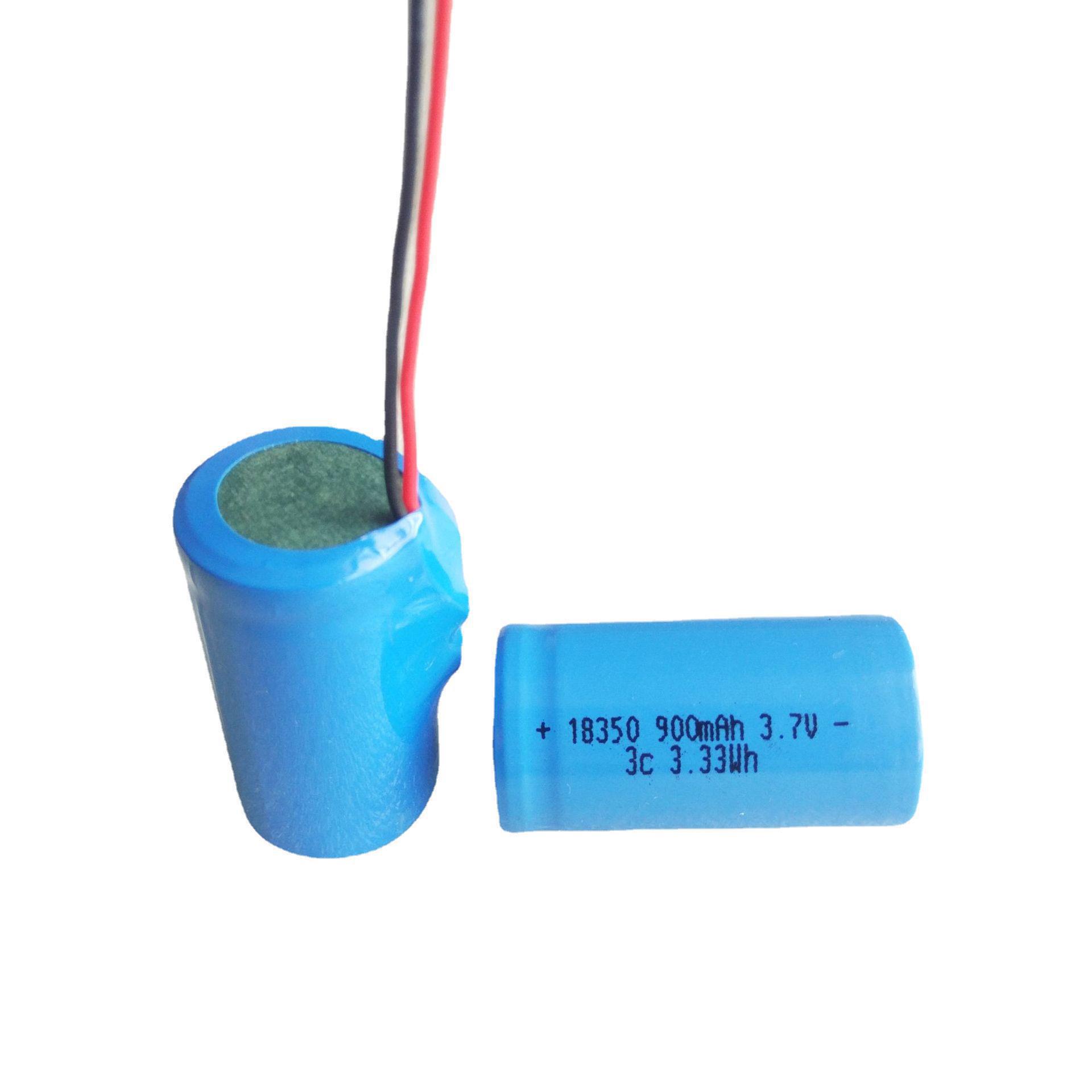 18350电芯厂 圆柱形电池 榨汁机果汁杯电池 900毫安 高倍率电池