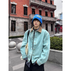水洗帆布底特律夹克男春秋季新款美式复古cleanfit工装棒球服外套