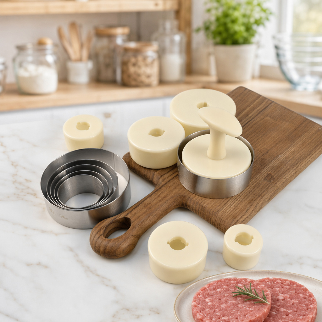 304 Material Mousse Circle Round Tapi Shaping Baking Tool suit Plastic Tart Skin Shaping Tool