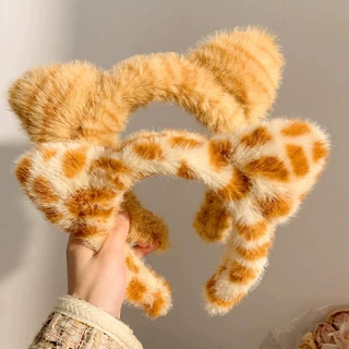 可爱橘猫耳朵发箍卡通甜美少女卖萌拍照表演发卡宽边洗脸头箍发饰