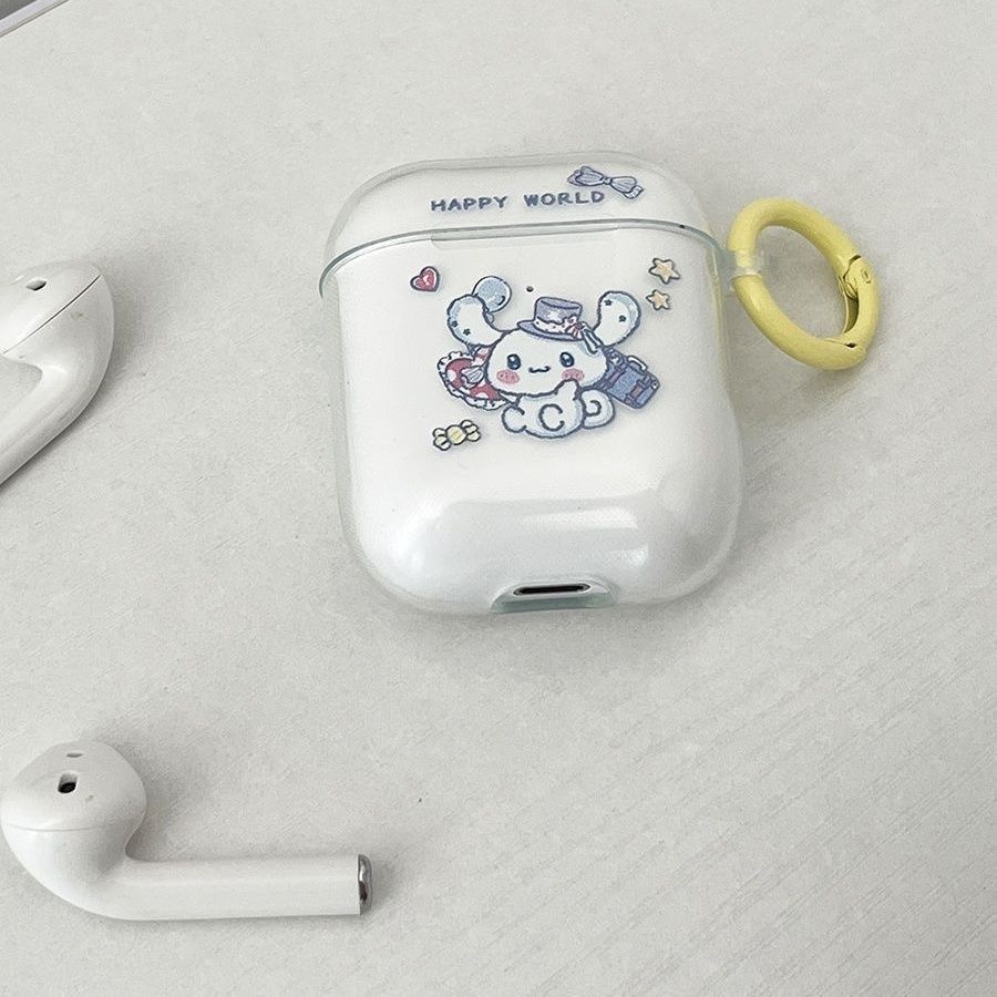 Cute perro de orejas grandes para airpodspro2 / 3 estuche de protección Bluetooth para airpods 4 generación 5 generación estuche de protección de auriculares