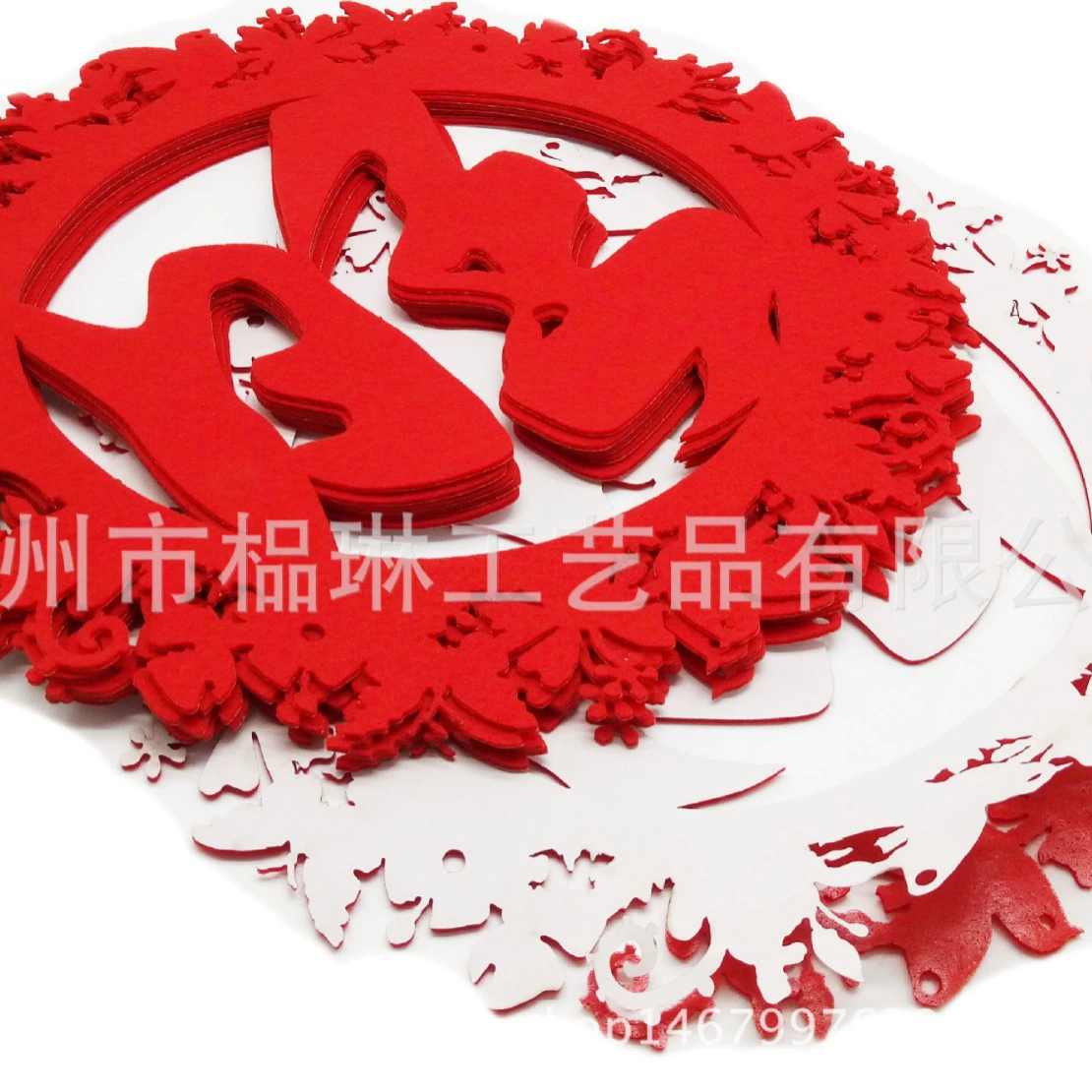 Прямая поставка с фабрики Новогодний полый Войлок самоклеящееся праздничное украшение Фортуна слово дверные наклейки настенные наклейки Трехмерные оконные наклейки