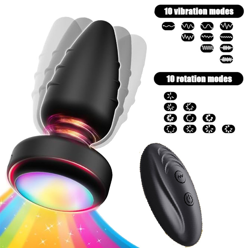 App-Controlled Remote Anal Plug with 10 Vibration Modes and 360° Rotating Swing Motion — detail image 6