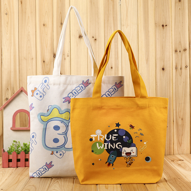 厂家直供帆布袋可印logo 学生手提简约文艺棉布袋 印花礼品宣传袋