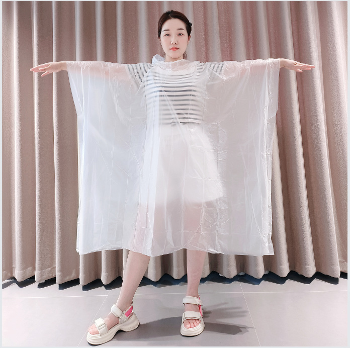 Wholesale Disposable Recyclable Biodegradable Pla Corn Starch and Calcium Powder Adult Poncho for Music Festivals and Concerts