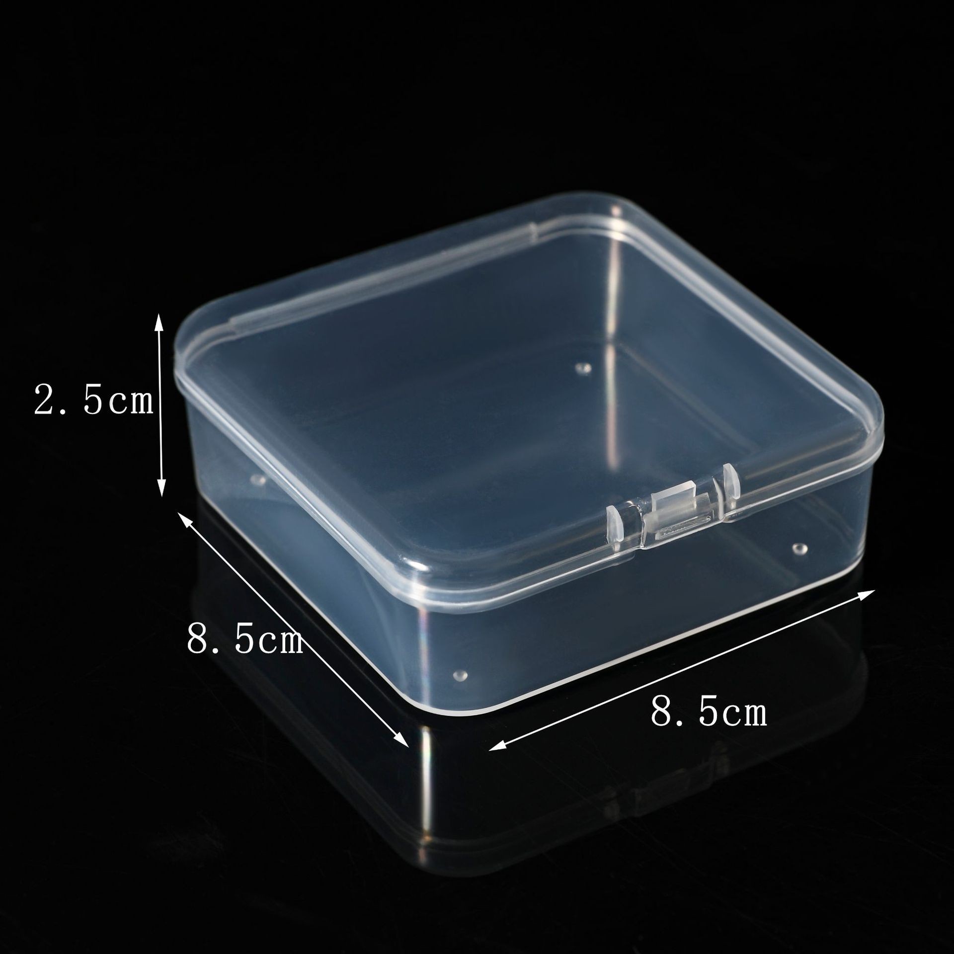 Caja de Plástico Transparente Pequeña Cuadrada para Joyería, Caja para Auriculares, Caja Pequeña para Accesorios, Mini Caja para Pendientes, Caja de Almacenamiento Portátil de Fabricante