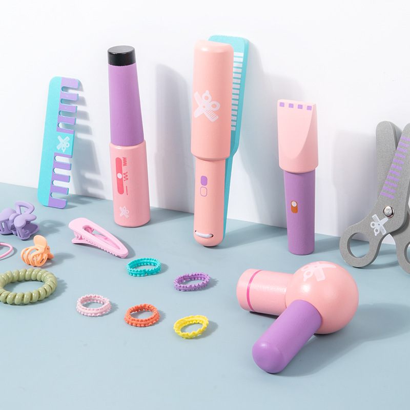 Nuevos niños de madera simulación chica maquillaje cosmético bolsa princesa jugar casa vestidor maquillaje divertido traje Juguetes