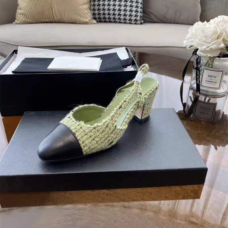 Qadın Kvadrat Burunlu Patchwork Ayaqqabı