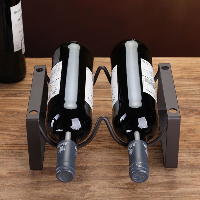 Household Iron Wine Bottle Rack Stacked with Multiple Bottles of Wine, Creative Wine Cabinet Display, Red Wine Ornaments, Modern and Simple